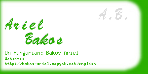 ariel bakos business card